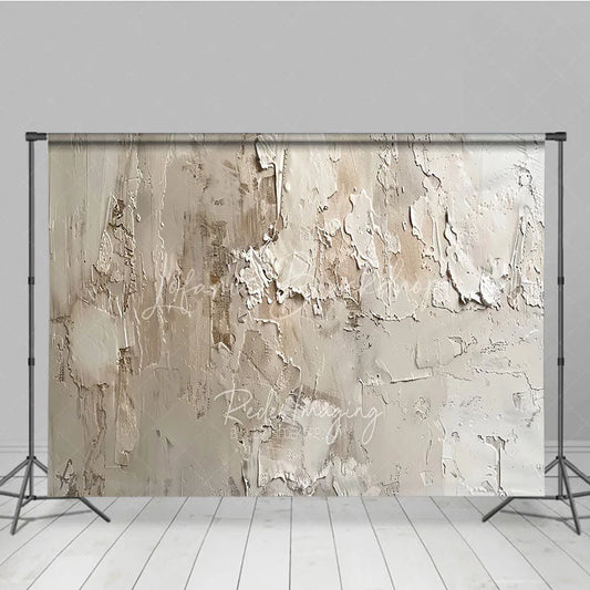Lofaris Textured Abstract Cream Beige Photography Backdrop Modern Minimalist Studio Prop for Portrait and Product