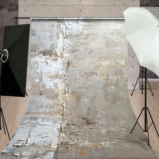 Lofaris Textured White Beige Grey Abstract Paint Stroke Sweep Backdrop Modern Rustic Photography Background