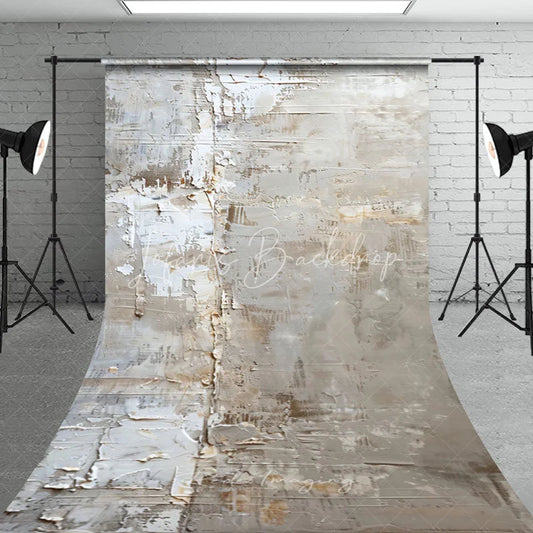 Lofaris Textured White Beige Grey Abstract Paint Stroke Sweep Backdrop Modern Rustic Photography Background