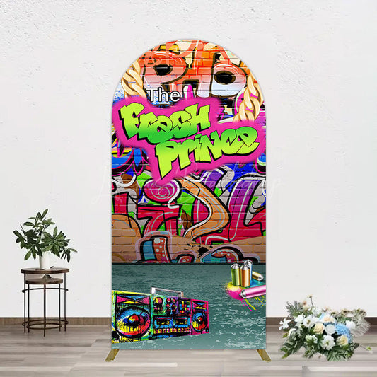 Lofaris The Fresh Prince Retro Graffiti Birthday Arch Backdrop