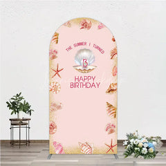 Lofaris The Summer I Turned 13 Arch Backdrop for Birthday Beach and Seashell Theme Under the Sea Party Photo Booth