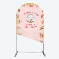 Lofaris The Summer I Turned 13 Arch Backdrop for Birthday Beach and Seashell Theme Under the Sea Party Photo Booth