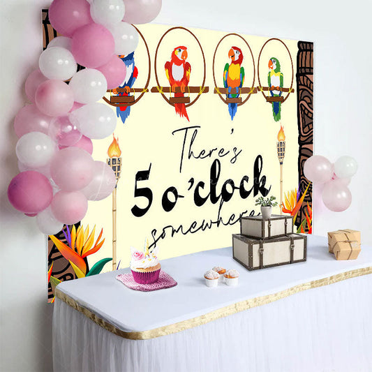 Lofaris Theres 5 O Clock Somewhere Holiday Party Backdrop