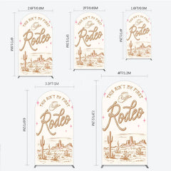 Lofaris This Ain’t My First Rodeo Arch Backdrop Western Cowboy Themed Birthday Desert Cactus Party Photo Booth Decor