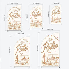 Lofaris This Ain’t My First Rodeo Half Moon Arch Backdrop Western Cowboy Themed Birthday Desert Cactus Party Photo Booth Decor