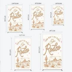 Lofaris This Ain’t My First Rodeo Rectangle Backdrop Western Cowboy Themed Birthday Desert Cactus Party Photo Booth Decor