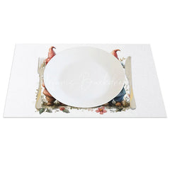 Lofaris Three Gnomes Holding Hearts Set of 4 Placemats Best Friends Valentine Decoration Cute Trio Table Mat