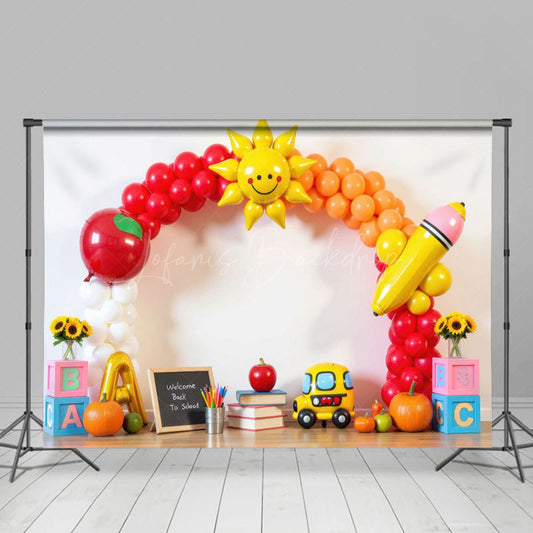 Lofaris Toys Arch Balloons Back To School Combo Set Backdrop