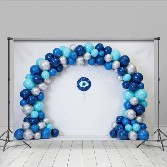 Lofaris Traditional Amulet Evil Eye Blue Balloon Backdrop