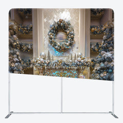 Lofaris Trees Fireplace Bell Retro Wall Tension Fabric Backdrop