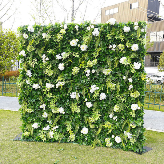 Lofaris Tropical Greenery White Floral Wall For Party Decor