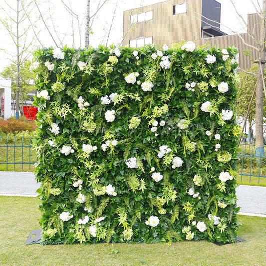 Lofaris Tropical Greenery White Floral Wall For Party Decor