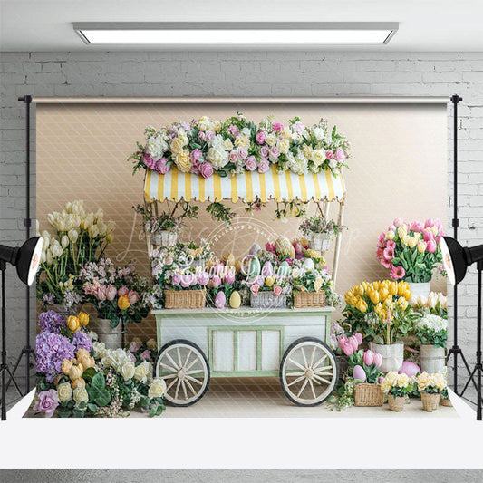 Lofaris Tulip Rose Blooming Trolley Spring Portrait Backdrop