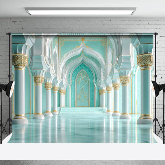 Lofaris Turquoise Light Grey Vibe Hall Architecture Backdrop