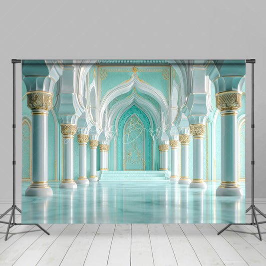 Lofaris Turquoise Light Grey Vibe Hall Architecture Backdrop