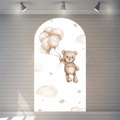 Lofaris Twinkle Little Star Teddy Bear Arch Backdrop We Can Bearly Wait for Baby Shower Moon and Clouds Party Decor