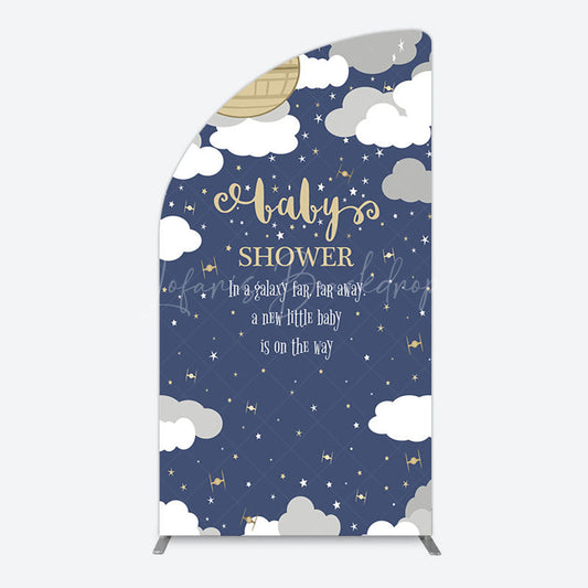 Lofaris Twinkle Moonlight Night Baby Shower Half Moon Arch Backdrop