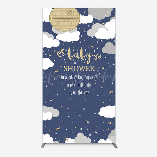 Lofaris Twinkle Moonlight Night Baby Shower Rectangle Backdrop