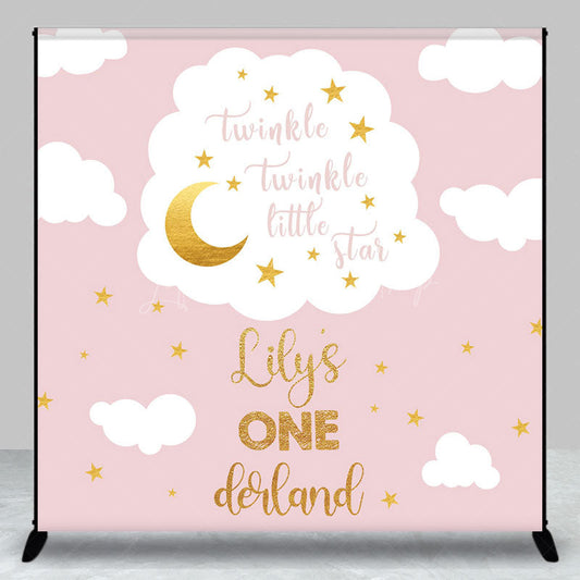 Lofaris Twinkle Pink Custom Starlit Sky Birthday Backdrop