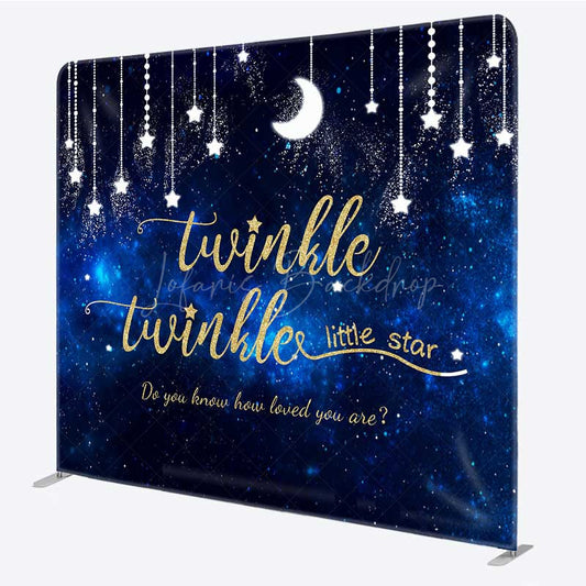 Lofaris Twinkle Star Galaxy Moon Baby Shower Tension Backdrop