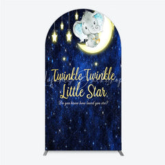 Lofaris Twinkle Little Star Elephant Arch Backdrop Moon and Stars Baby Shower Party Cover