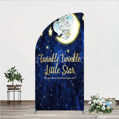 Lofaris Twinkle Little Star Elephant Half Moon Arch Backdrop and Stars Baby Shower Party Cover