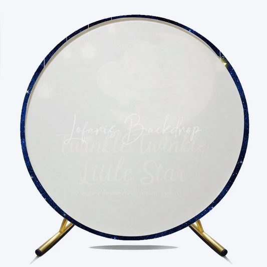 Lofaris Twinkle Little Star Round Backdrop Elephant on Moon Starry Night Background Baby Shower Nursery Party Decor