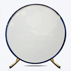 Lofaris Twinkle Little Star Round Backdrop Elephant on Moon Starry Night Background Baby Shower Nursery Party Decor