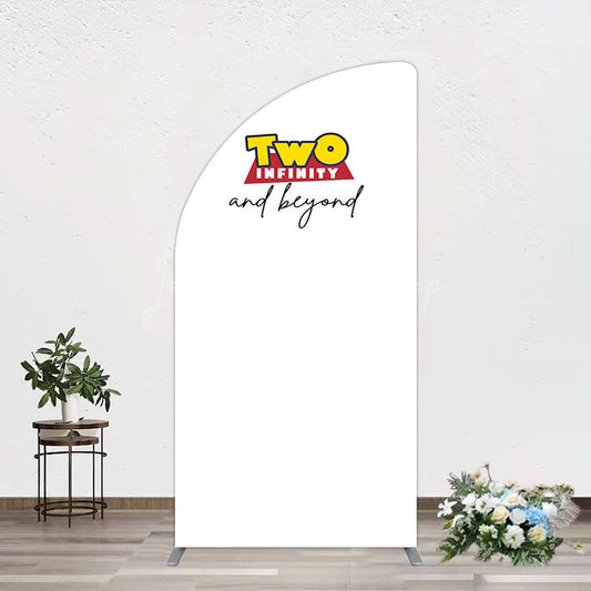 Lofaris Two Infinity And Beyond Simple Birthday Half Moon Arch Backdrop