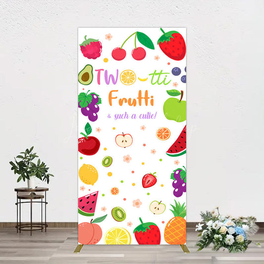 Lofaris Two Tti Frutti Such A Cutie Birthday Rectangle Backdrop