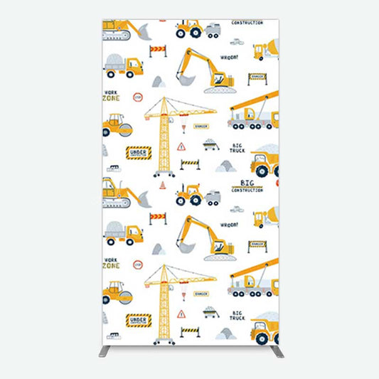 Lofaris Under Construction Excavator Baby Shower Rectangle Backdrop