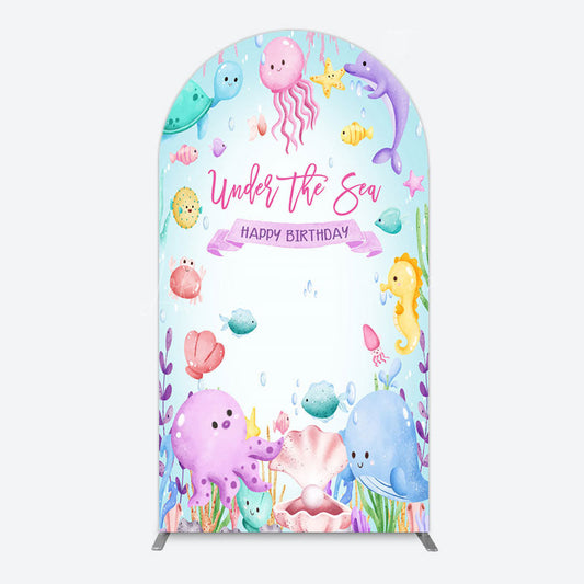 Lofaris Under The Sea Birthday Girl Party Arch Backdrop