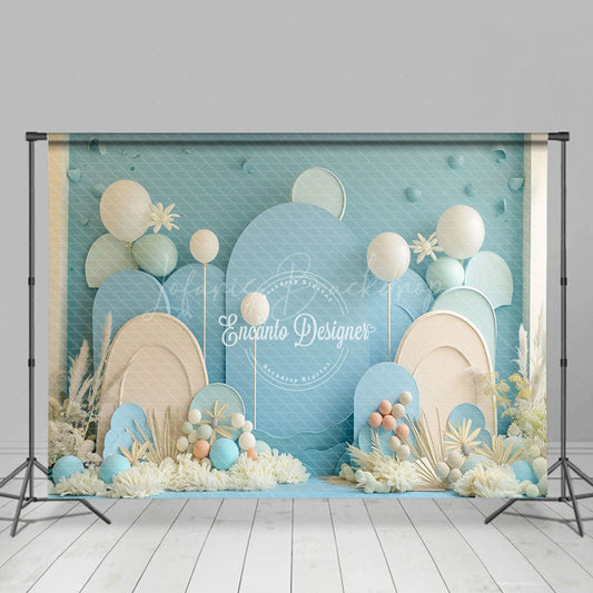 Lofaris Undersea Blue Arch Cake Smash Combo Set Backdrop