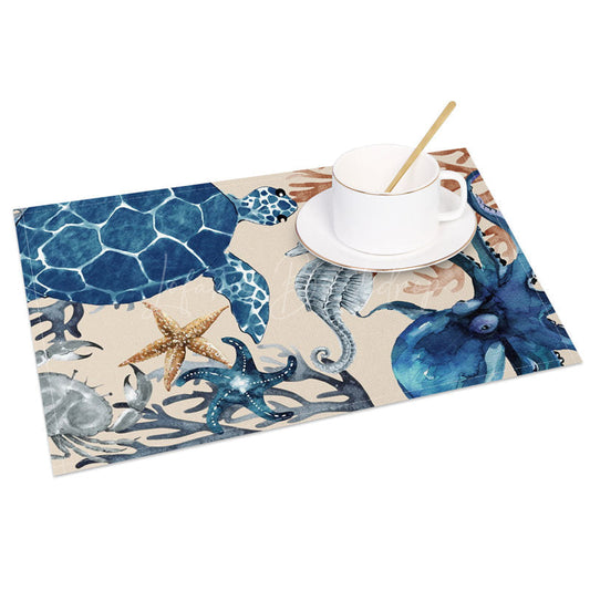 Lofaris Underwater Animal World Summer Set of 4 Placemats