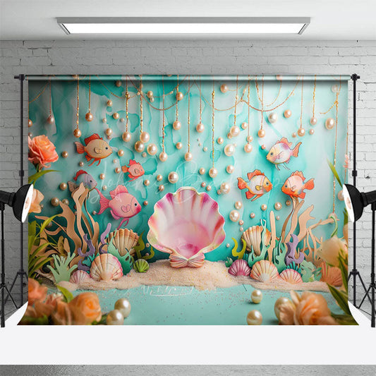 Lofaris Underwater World Summer Vibe Cake Smash Backdrop