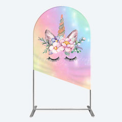 Lofaris Unicorn Rainbow Girls Birthday Arch Backdrop