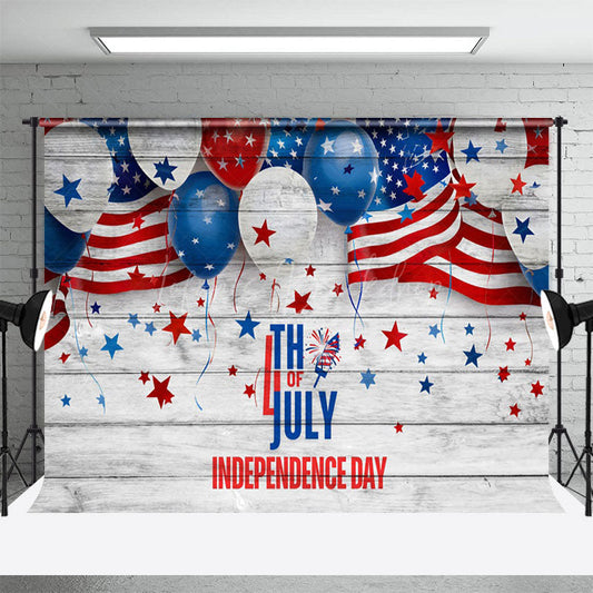 Lofaris United States Flag Balloon Independence Day Backdrop