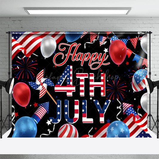 Lofaris Usa Flag 4th July Cheers Independence Day Backdrop