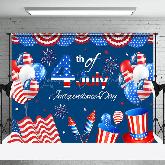 Lofaris Usa Flag Sparkle 4th July Independence Day Backdrop