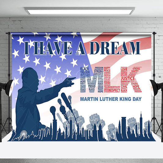 Lofaris Usa Flag Speech I Have A Dream Happy Mlk Day Backdrop