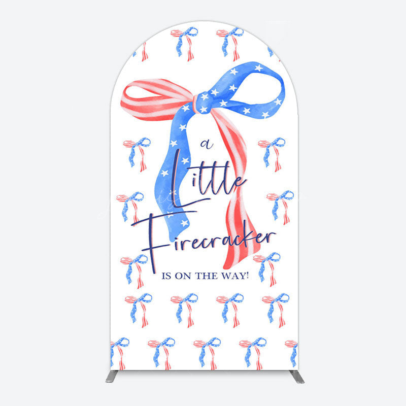 Lofaris Usa Flags Bows Firecracker Baby Shower Arch Backdrop