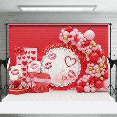 Lofaris Valentine’s Day Photography Backdrop Red Rose Kiss Mark Background Romantic Heart Box Photo Prop