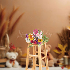 Lofaris Valentines Theme Baby Bear Boho Photography Backdrop