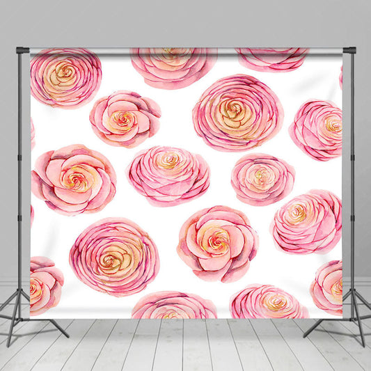 Lofaris Various Pink Flowers Repetitive Photography Backdrop