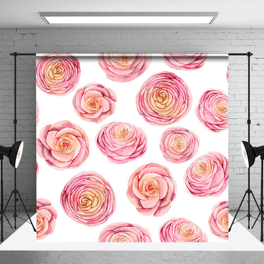 Lofaris Various Pink Flowers Repetitive Photography Backdrop