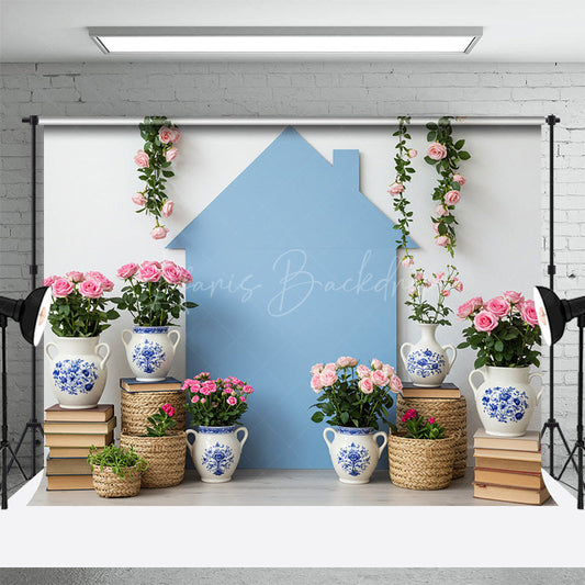 Lofaris Vase With Flowers Spring Sweet Photography Backdrop