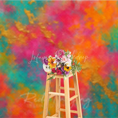 Lofaris Vibrant Abstract Textured Photography Backdrop Colorful Painterly Art Design Accents for Creative Studio Shoots