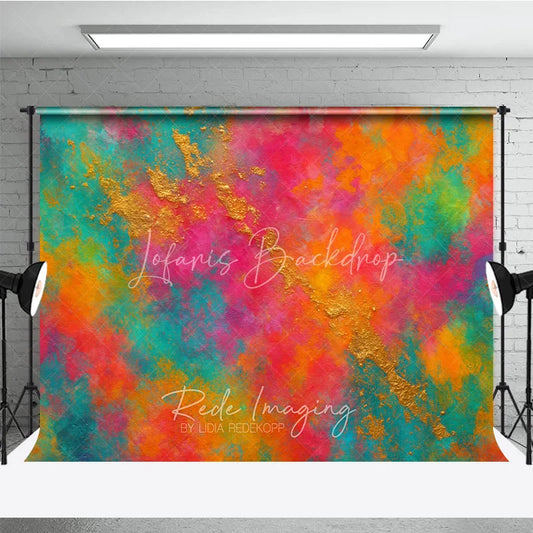 Lofaris Vibrant Abstract Textured Photography Backdrop Colorful Painterly Art Design Accents for Creative Studio Shoots