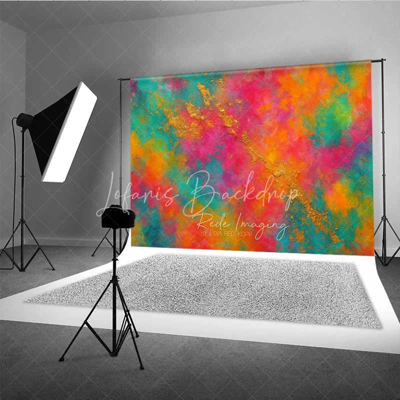 Lofaris Vibrant Abstract Textured Photography Backdrop Colorful Painterly Art Design Accents for Creative Studio Shoots