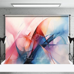 Lofaris Vibrant Abstract Watercolor Flowing Lines Photography Backdrop Artistic Pink Blue Red Purple Studio Prop
